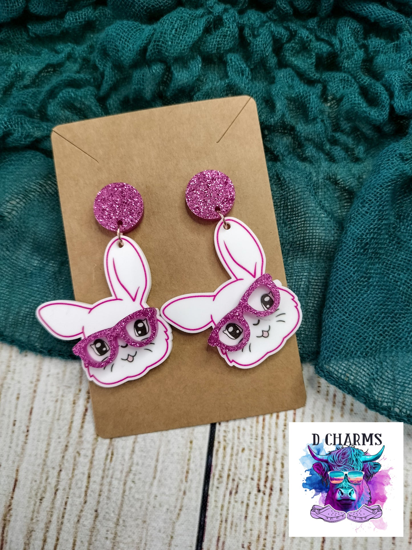 Bunny with Glasses Earrings