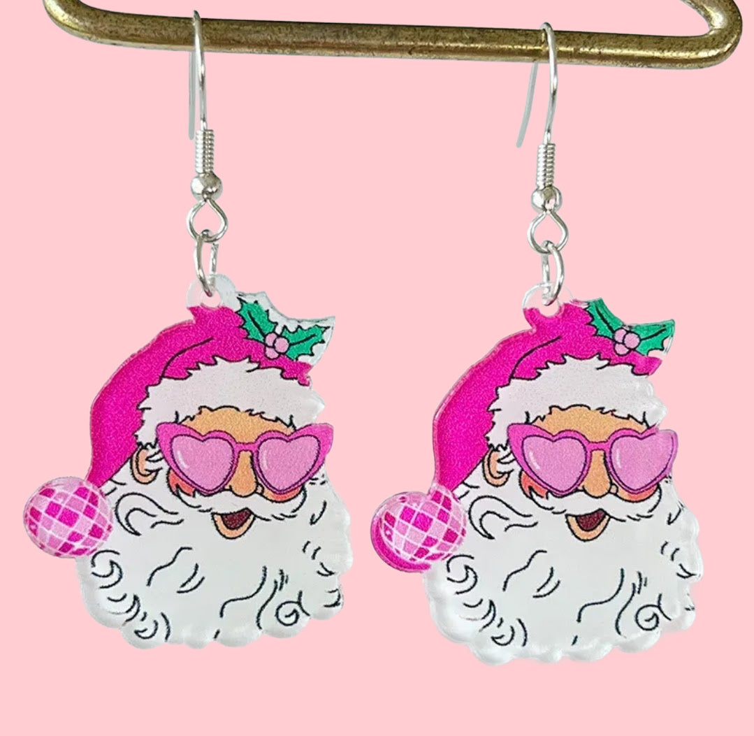 Santa Claus Pink Earrings